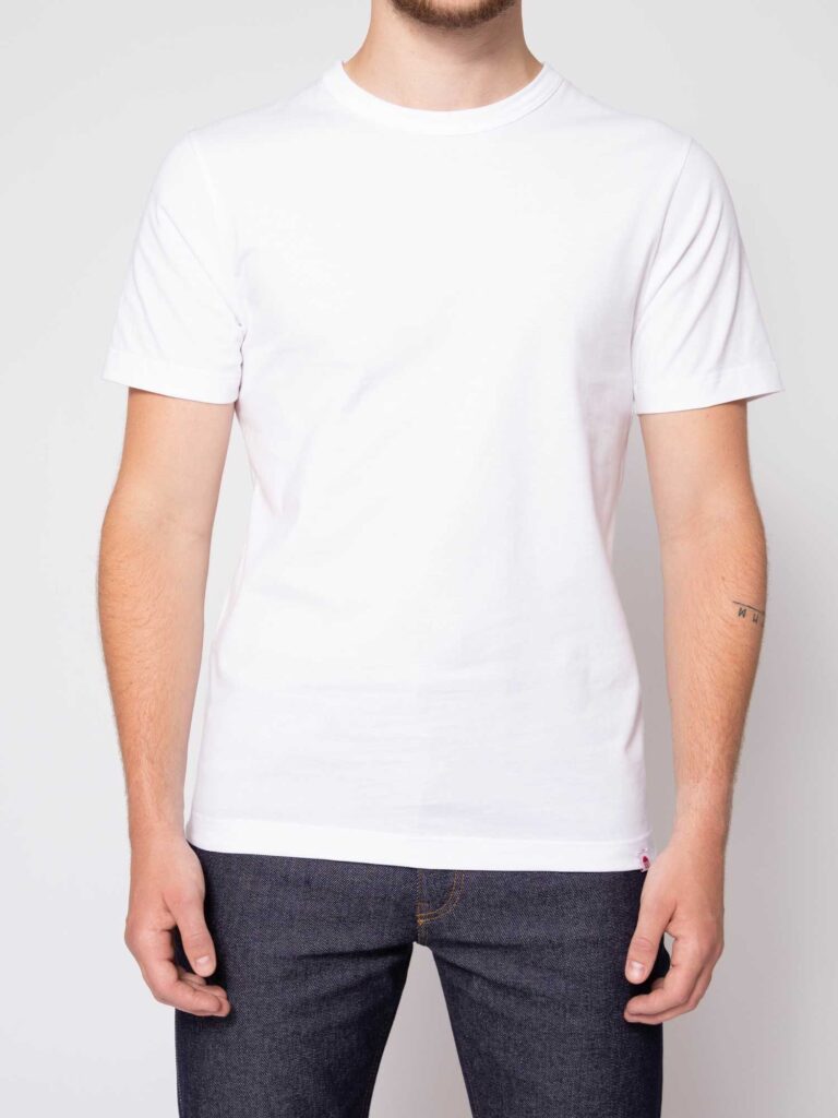 1083 - T-SHIRT 100 % coton bio blanc Homme