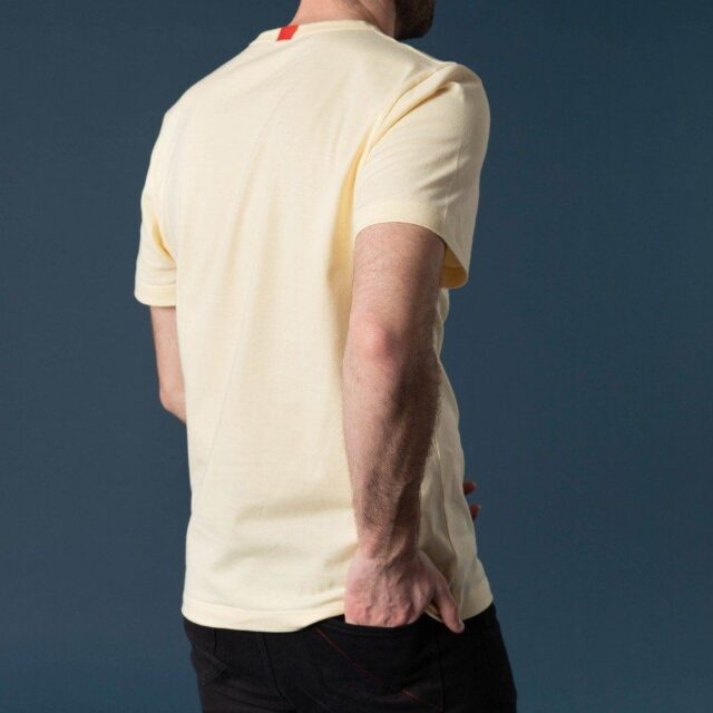 1083 - T-SHIRT DROIT 304 UNI coton bio jaune pastel Homme