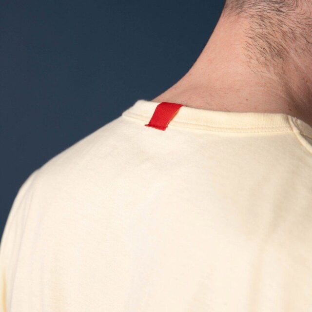 1083 - T-SHIRT DROIT 304 UNI coton bio jaune pastel Homme