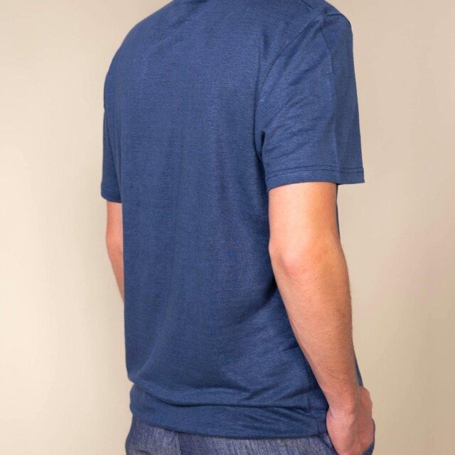 1083 - T-SHIRT LIN 307 LEMAHIEU  bleu Homme