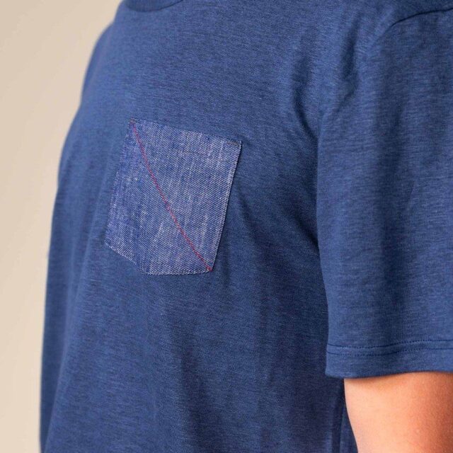 1083 - T-SHIRT LIN 307 LEMAHIEU  bleu Homme