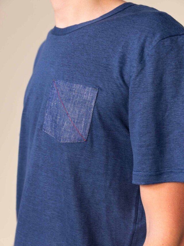 1083 - T-SHIRT LIN 307 LEMAHIEU  bleu Homme