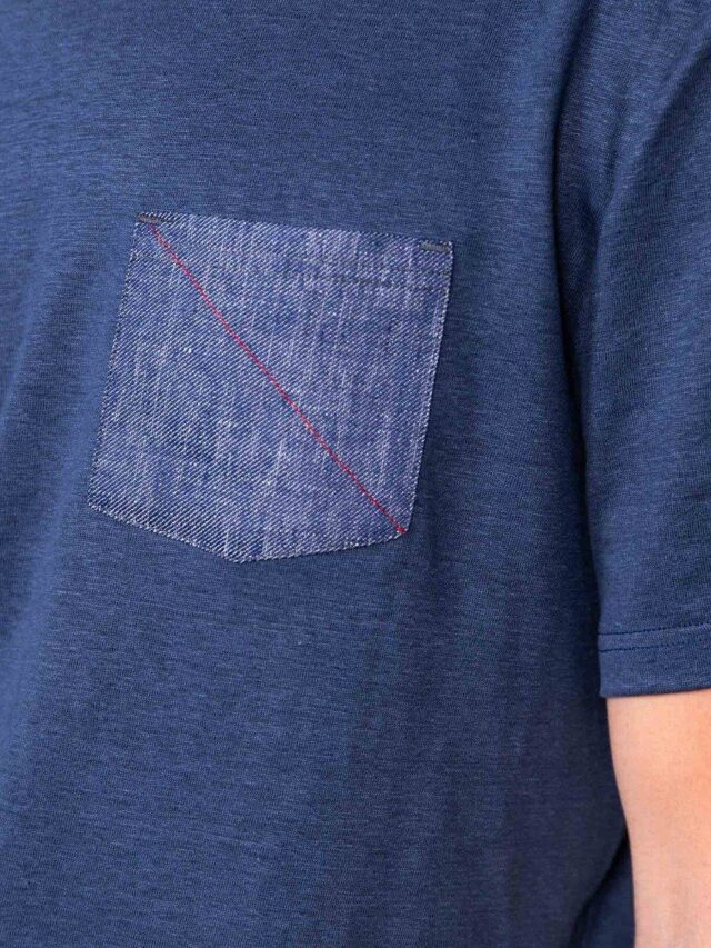 1083 - T-SHIRT LIN 307 LEMAHIEU  bleu Homme