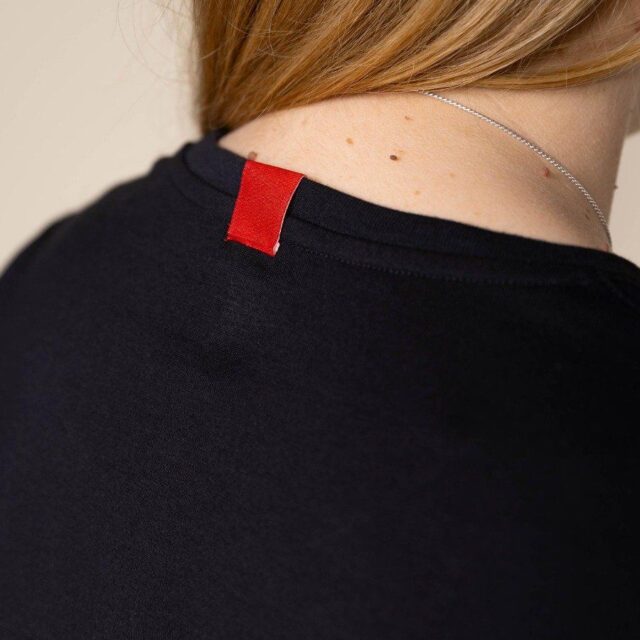 1083 - T-SHIRT AJUSTE 406 UNI coton bio noir Femme