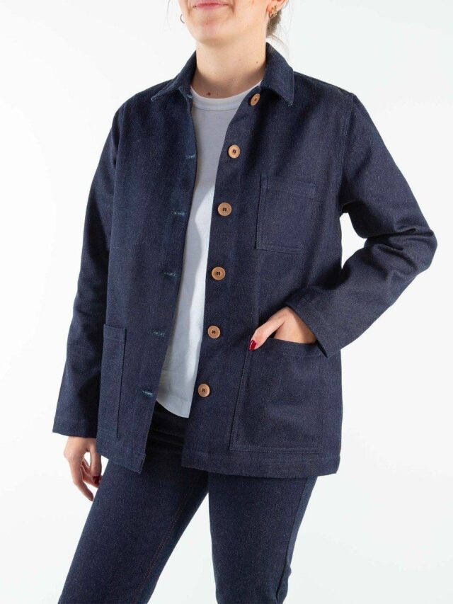 1083 - VESTE JEANS LAINE 603  superdenim indigo brut Femme