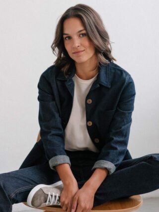 1083 - VESTE JEANS LAINE 603  superdenim indigo brut Femme
