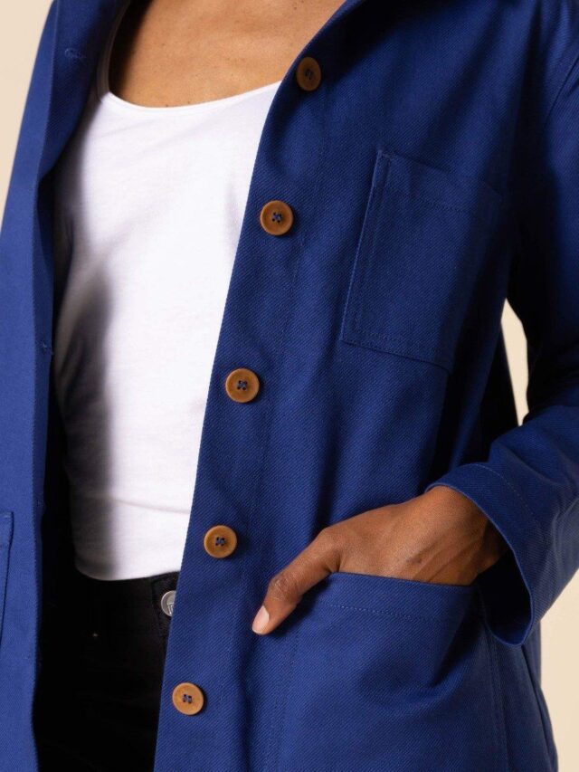 1083 - VESTE DE TRAVAIL DROITE 603 coton bio denimoriginal bleu ouvrier