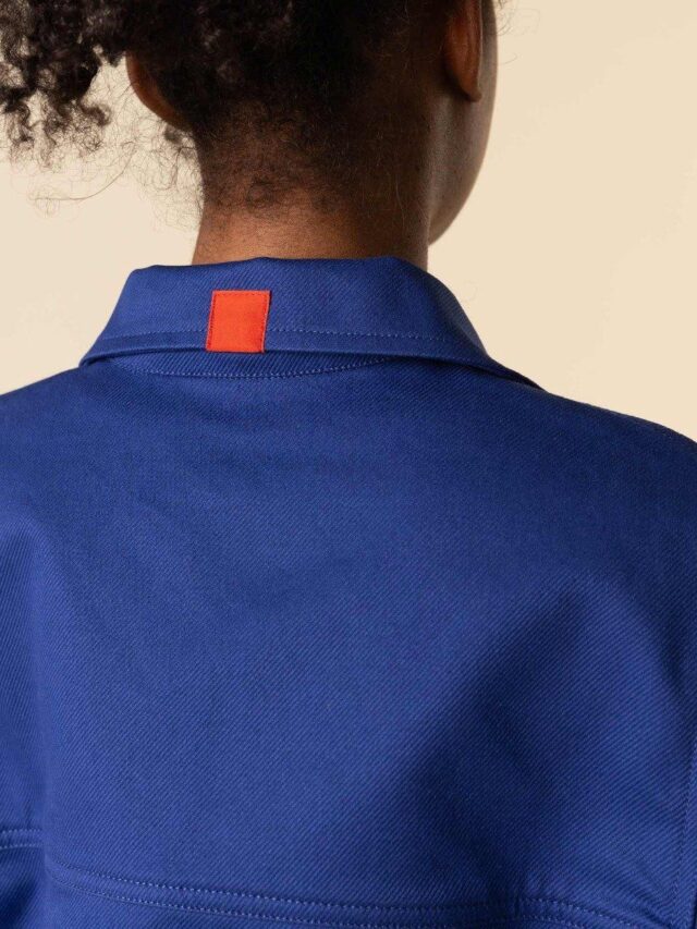 1083 - VESTE DE TRAVAIL DROITE 603 coton bio denimoriginal bleu ouvrier