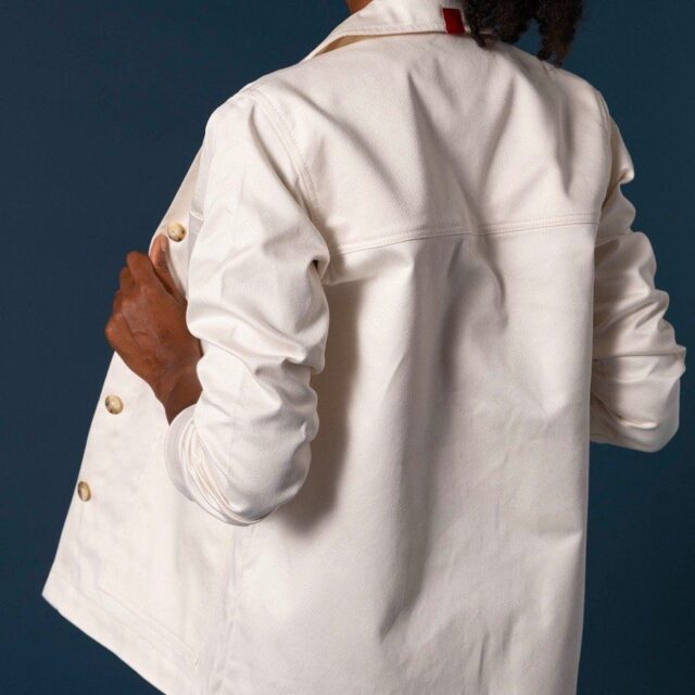 1083 - VESTE DE TRAVAIL DROITE 603 coton bio denimoriginal ecru Femme