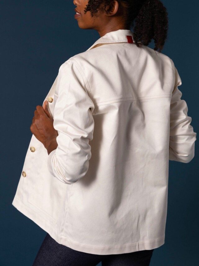 1083 - VESTE DE TRAVAIL DROITE 603 coton bio denimoriginal ecru Femme