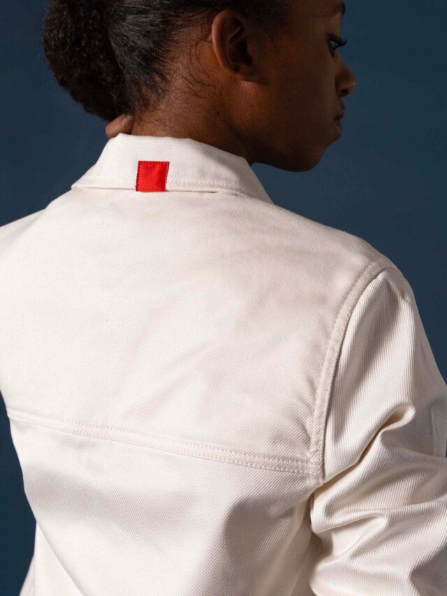 1083 - VESTE DE TRAVAIL DROITE 603 coton bio denimoriginal ecru Femme