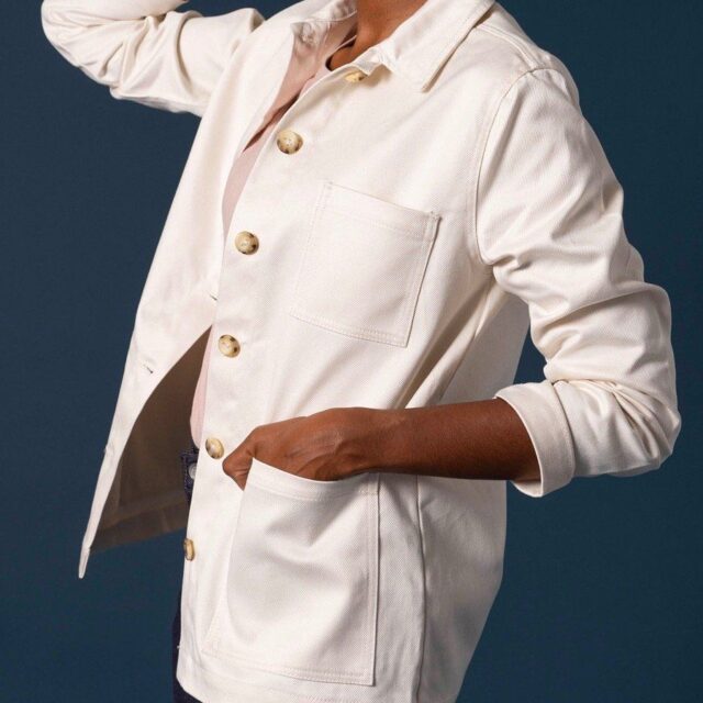 1083 - VESTE DE TRAVAIL DROITE 603 coton bio denimoriginal ecru Femme