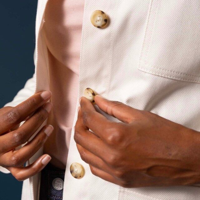 1083 - VESTE DE TRAVAIL DROITE 603 coton bio denimoriginal ecru Femme