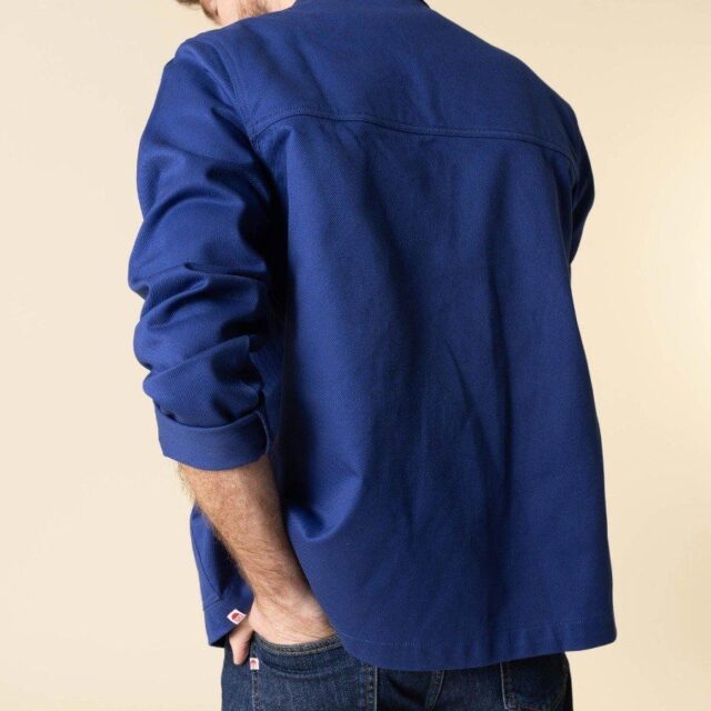 1083 - VESTE DE TRAVAIL 703 droite coton bio denimoriginal bleu ouvrier
