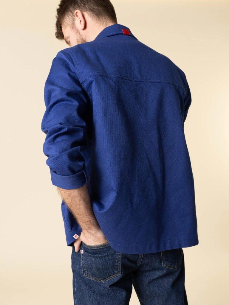 1083 - VESTE DE TRAVAIL 703 droite coton bio denimoriginal bleu ouvrier