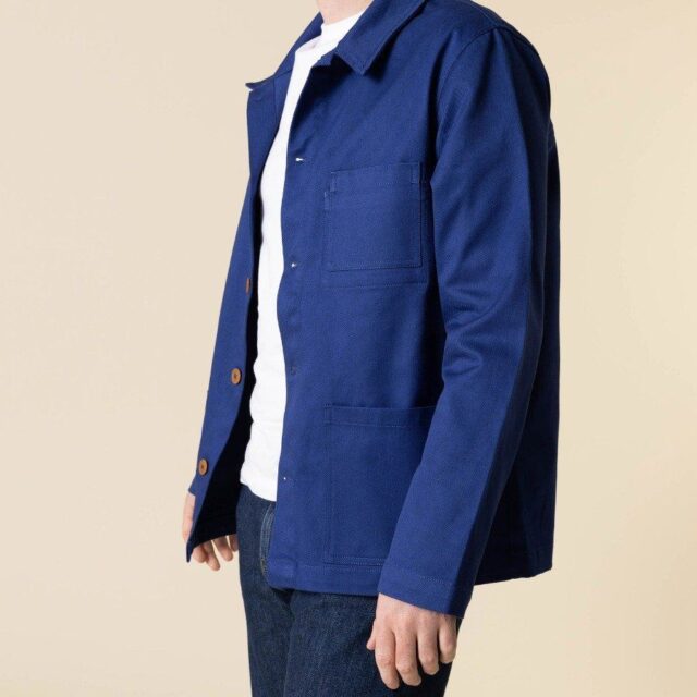 1083 - VESTE DE TRAVAIL 703 droite coton bio denimoriginal bleu ouvrier