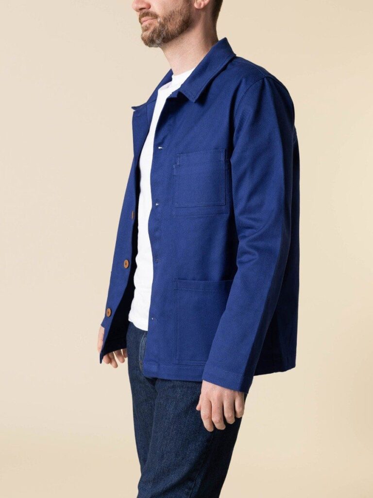 1083 - VESTE DE TRAVAIL 703 droite coton bio denimoriginal bleu ouvrier