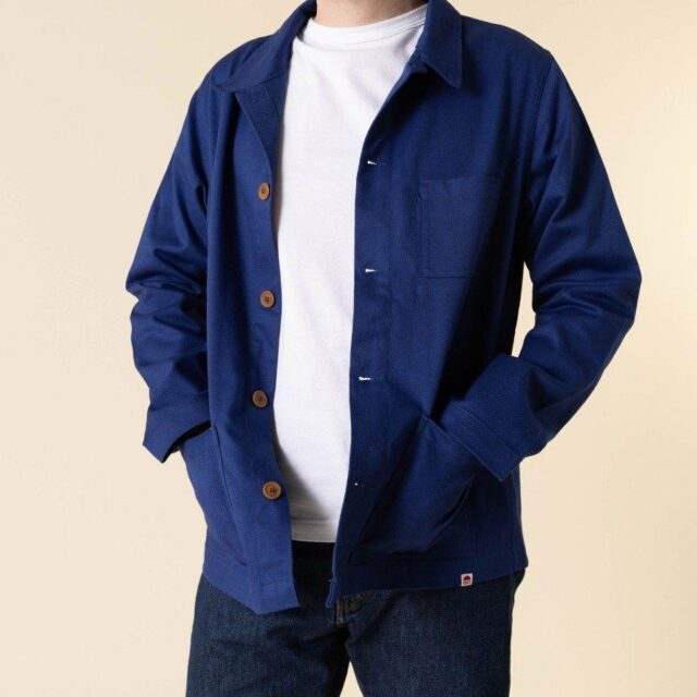 1083 - VESTE DE TRAVAIL 703 droite coton bio denimoriginal bleu ouvrier