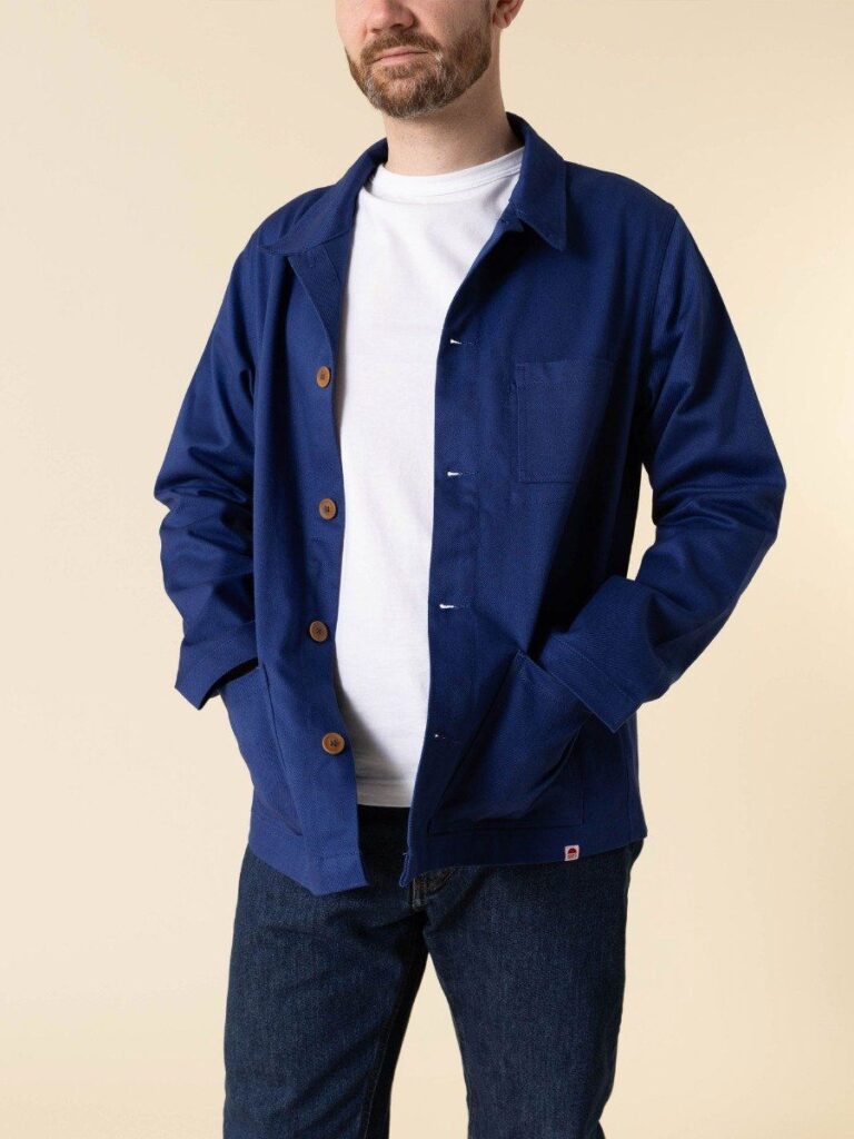 1083 - VESTE DE TRAVAIL 703 droite coton bio denimoriginal bleu ouvrier