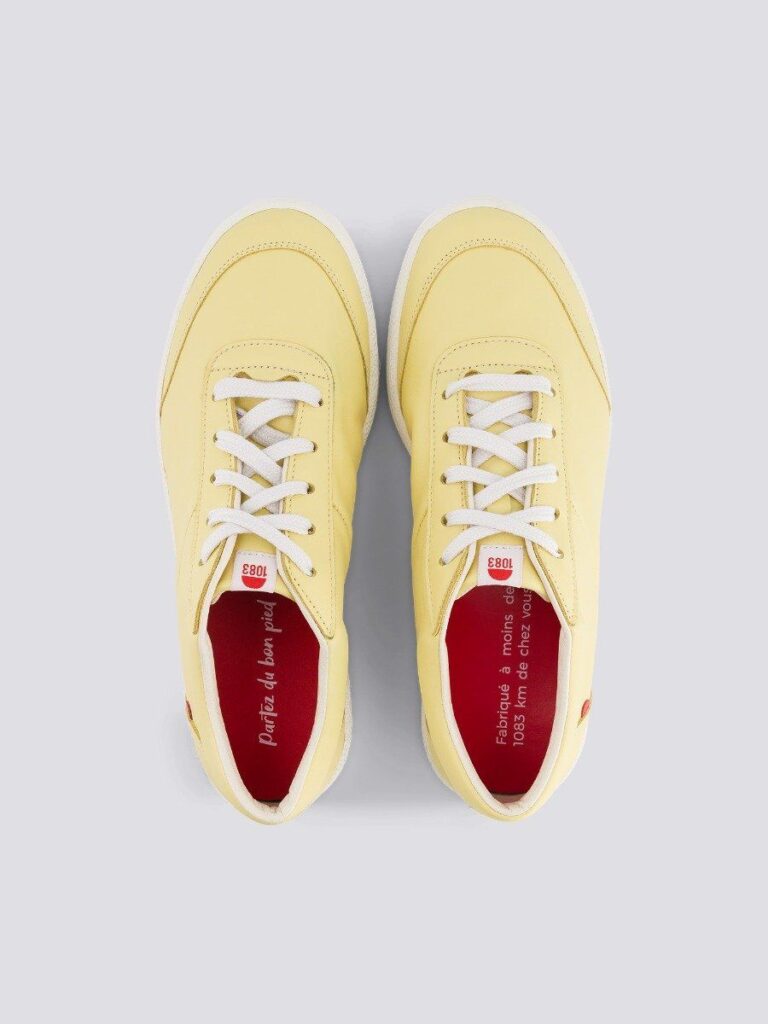 1083 - SNEAKERS 902 cuir jaune pastel Unisexe