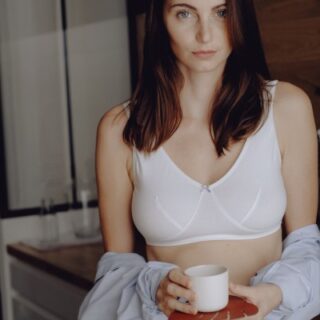 Matins d’avril - Brassière ALBERTINE coton biologique Blanc