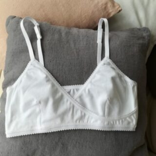 Matins d’avril - Brassière BÉRÉNICE coton bio BLANC
