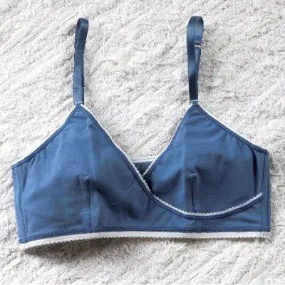 Matins d’avril - Brassière BÉRÉNICE coton bio MINÉRAL-ÉCRU