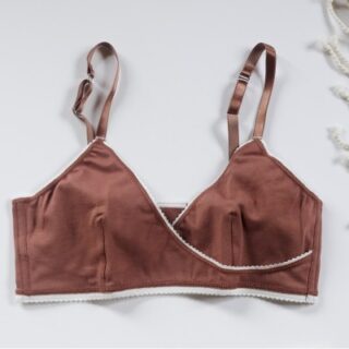 Matins d’avril - Brassière BÉRÉNICE coton bio SIENNE-ÉCRU