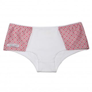 Matins d’avril - Culotte shorty CAMILLE blanc/fraise