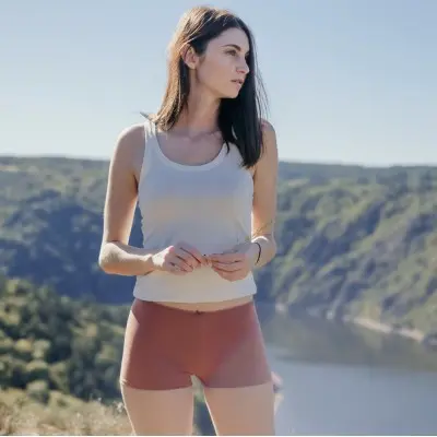 Matins d’avril - Shorty JEANNE coton bio terre de Sienne