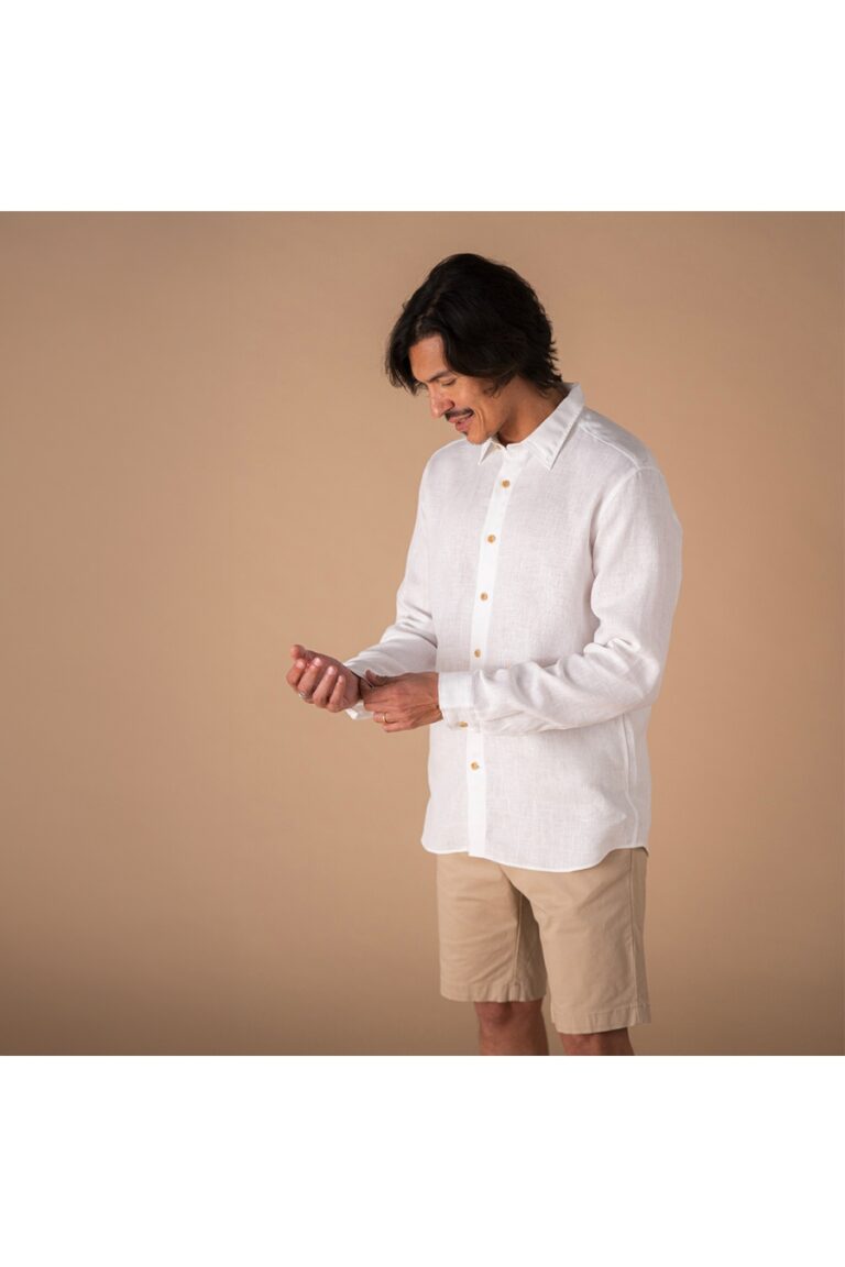 Le t-shirt Propre - La chemise en lin français - Blanc