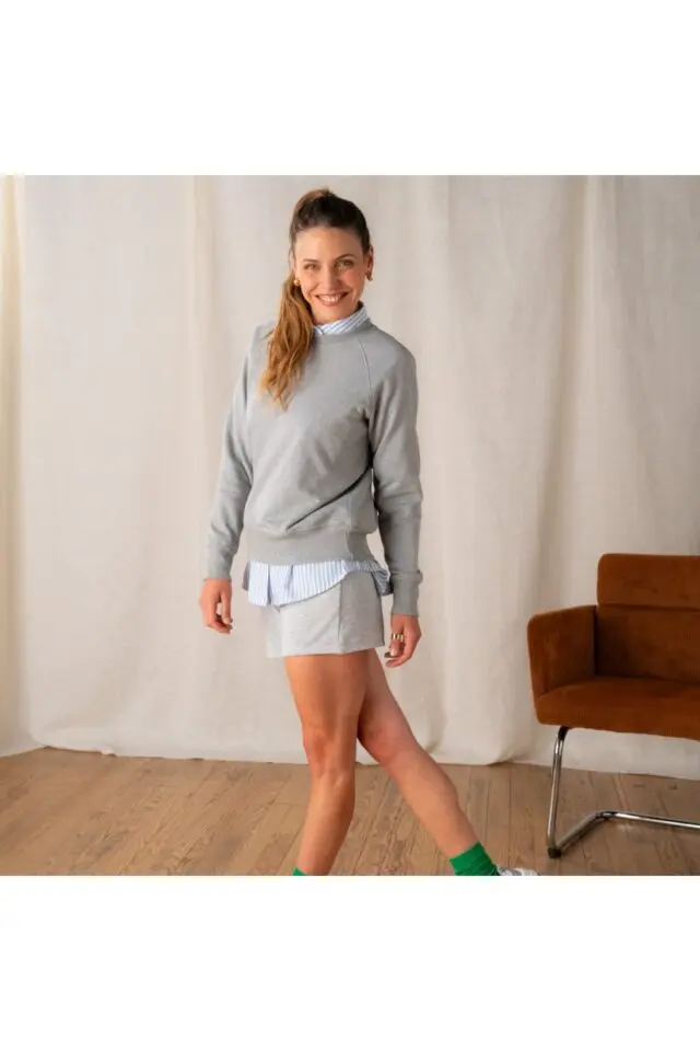 Le t-shirt Propre - Le sweat en coton bio – Gris chiné