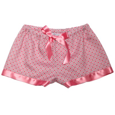 Matins d’avril - Shorty NINA SATIN blanc/fraise