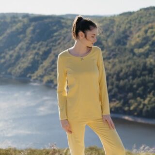 T.Shirt ZEN – OCRE JAUNE par la marque Matins d’avril Matins d’avril - T.Shirt ZEN – OCRE JAUNE