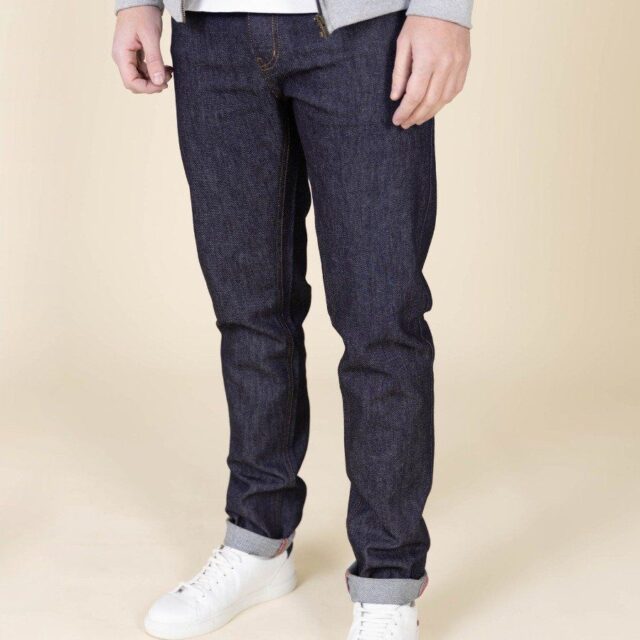 1083 - JEANS AJUSTE 103N coton bio flex indigo brut Homme