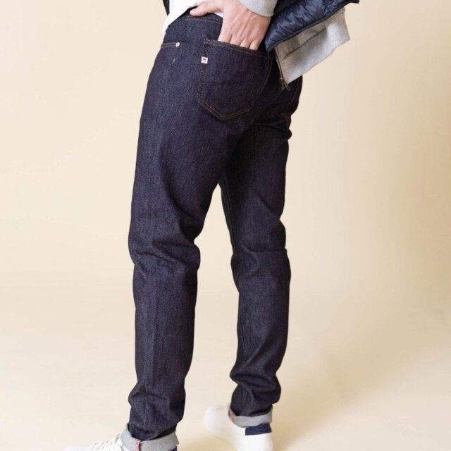1083 - JEANS AJUSTE 103N coton bio flex indigo brut Homme