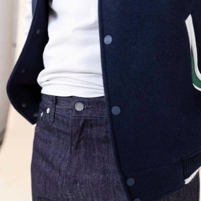 1083 - JEANS AJUSTE 105N ATHLETIQUE coton bio filidenim flex indigo brut Homme