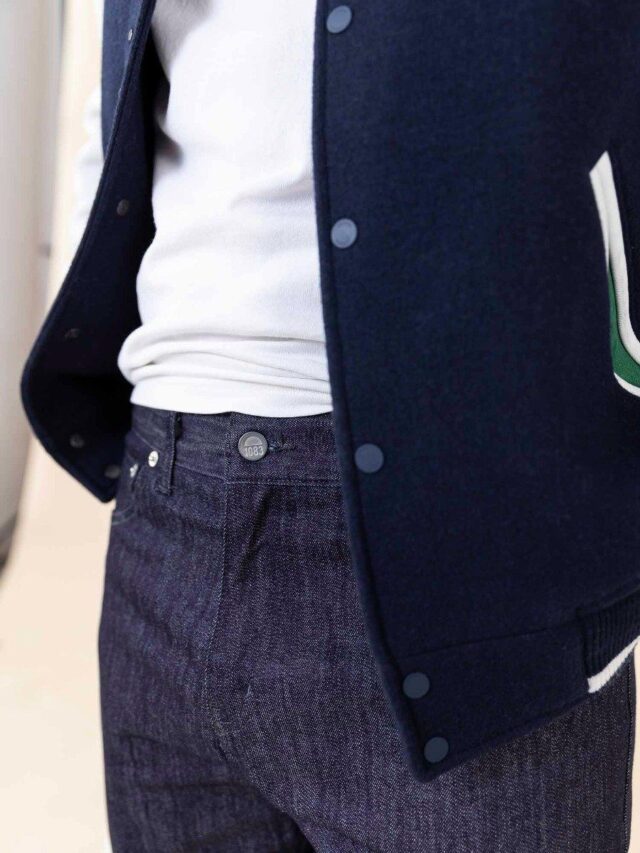 1083 - JEANS AJUSTE 105N ATHLETIQUE coton bio filidenim flex indigo brut Homme