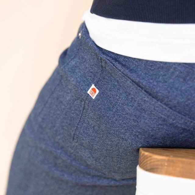 1083 - JEANS AJUSTE 105N ATHLETIQUE coton bio microdenimdouble flex indigo brut Homme