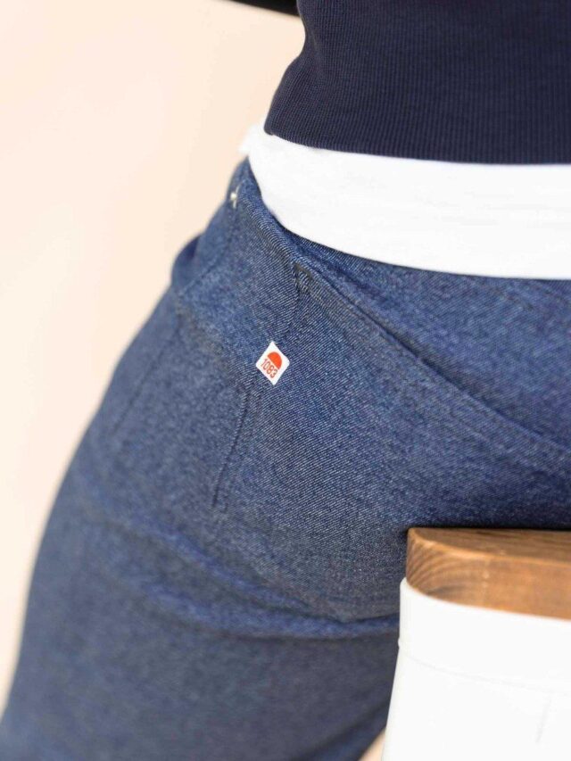 1083 - JEANS AJUSTE 105N ATHLETIQUE coton bio microdenimdouble flex indigo brut Homme