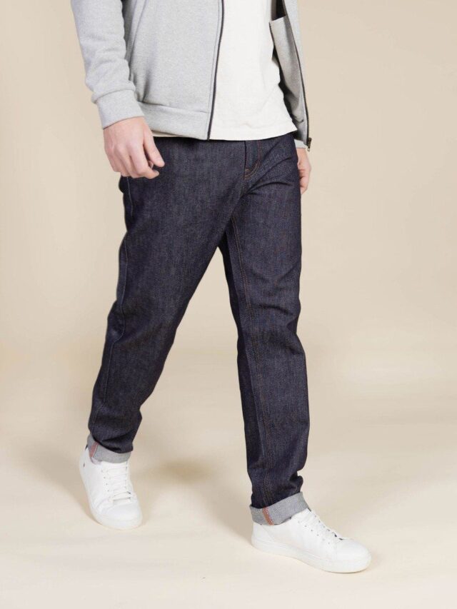 1083 - JEANS AJUSTE 105N ATHLETIQUE coton bio superdenim flex indigo brut