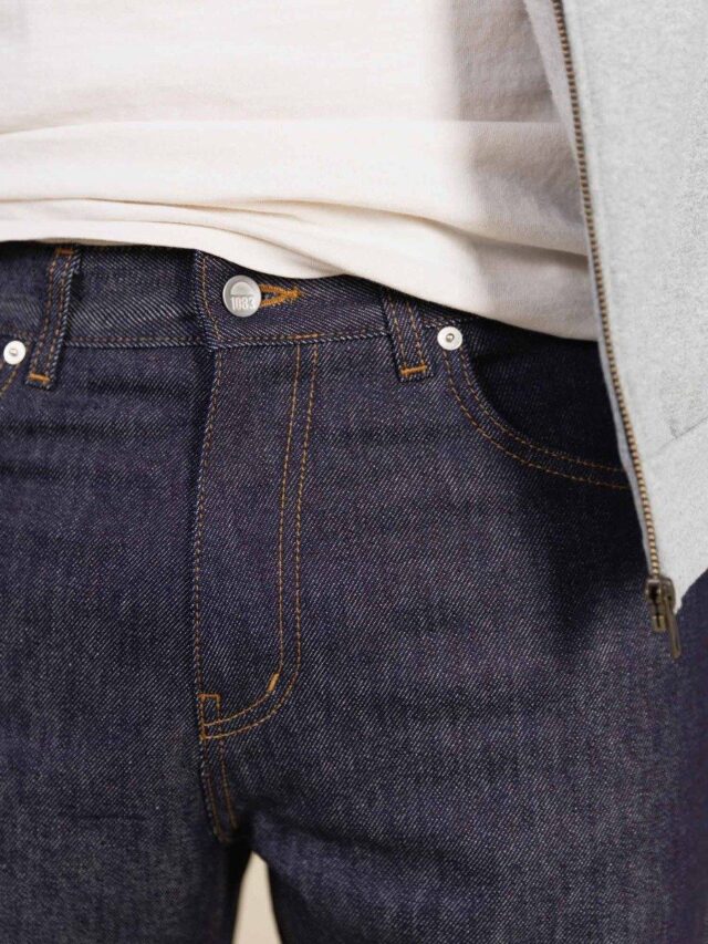 1083 - JEANS AJUSTE 105N ATHLETIQUE coton bio superdenim flex indigo brut