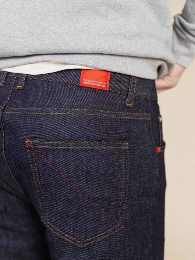 1083 - JEANS AJUSTE 105N ATHLETIQUE coton bio superdenim flex indigo brut