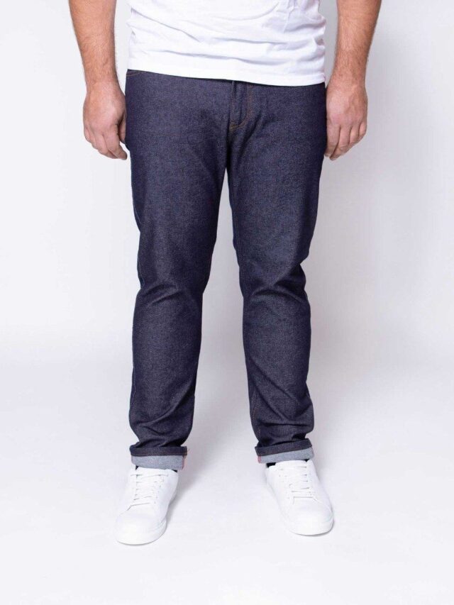 1083 - JEANS AJUSTE 143N O' coton bio superdenim flex indigo brut Homme