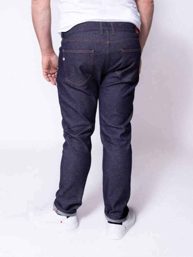 1083 - JEANS AJUSTE 143N O' coton bio superdenim flex indigo brut Homme