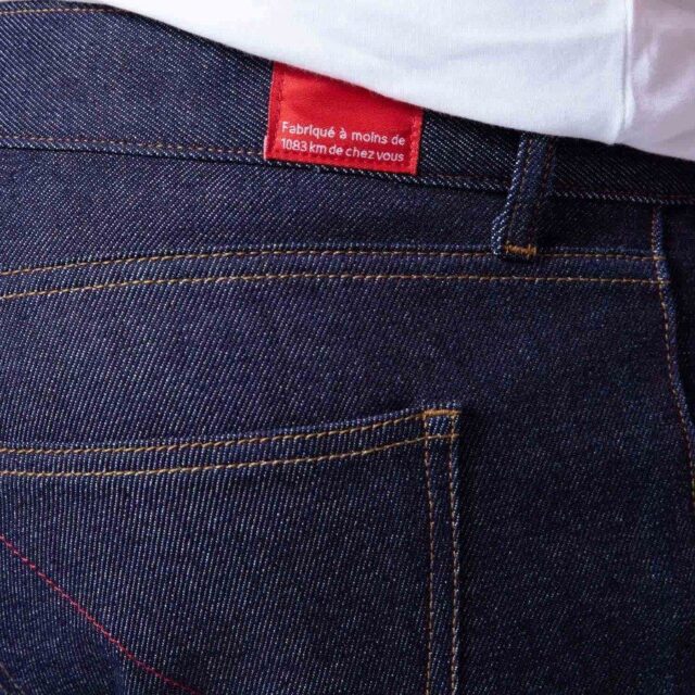 1083 - JEANS AJUSTE 143N O' coton bio superdenim flex indigo brut Homme