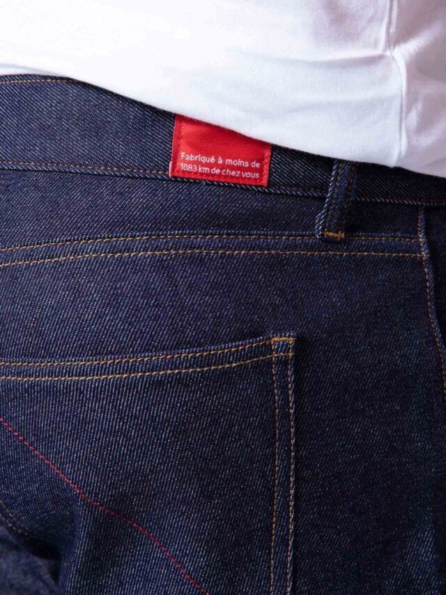 1083 - JEANS AJUSTE 143N O' coton bio superdenim flex indigo brut Homme