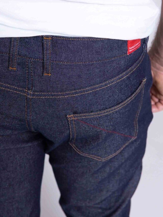 1083 - JEANS AJUSTE 143N O' coton bio superdenim flex indigo brut Homme