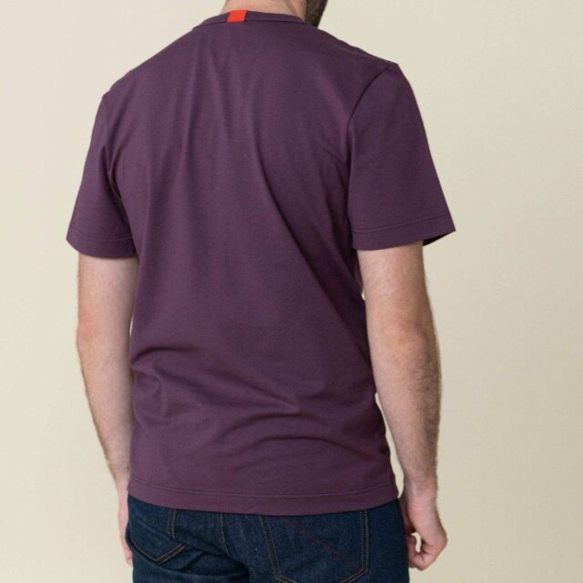 1083 - T-SHIRT DROIT 304 UNI coton bio prune Homme