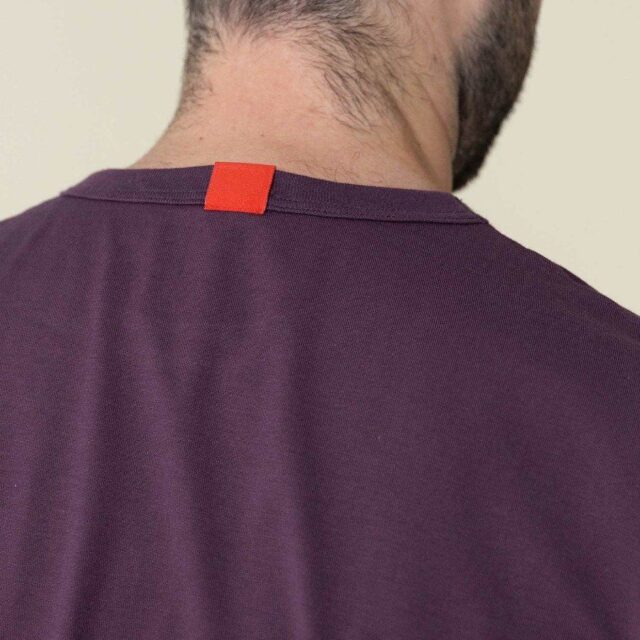 1083 - T-SHIRT DROIT 304 UNI coton bio prune Homme